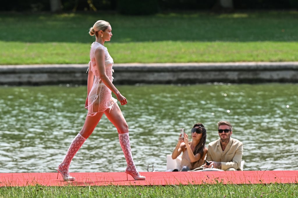 June 26:  Gigi Hadid and Victoria and David Beckham
