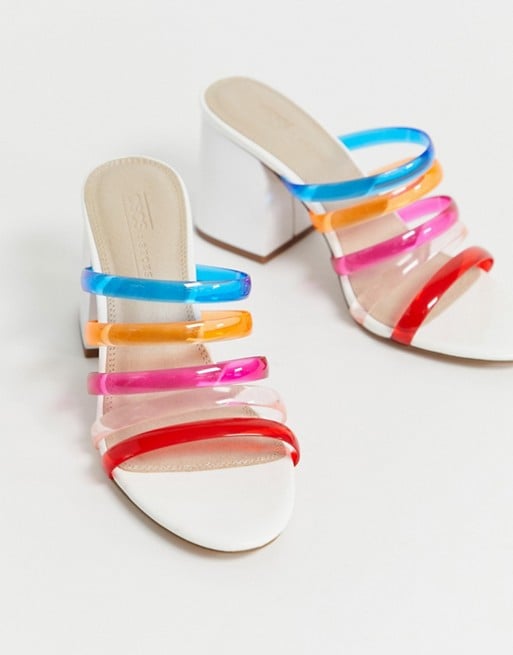 ASOS Design Hanson Clear Block-Heeled Sandals | Cute Heels For Women ...