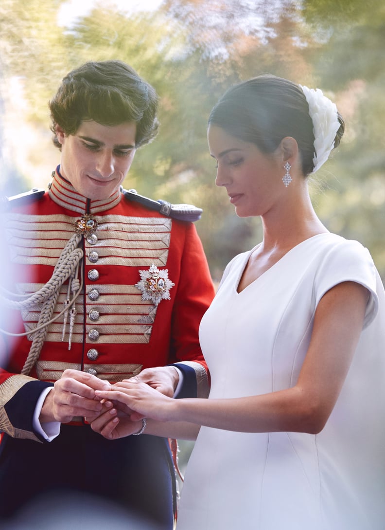 The Gorgeous Couple Exchanging Rings