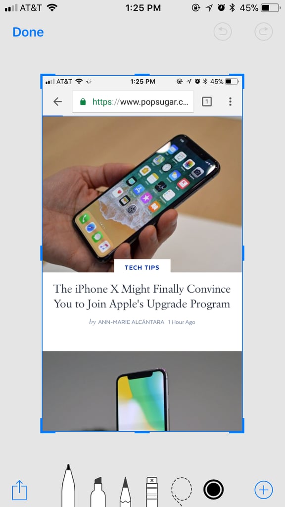 Easily mark up screenshots before sending them.