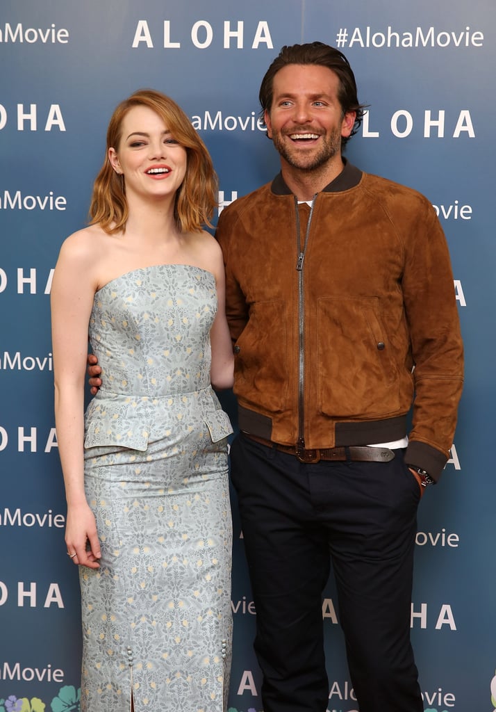 Emma Stone and Bradley Cooper Giggle on Aloha Red Carpet