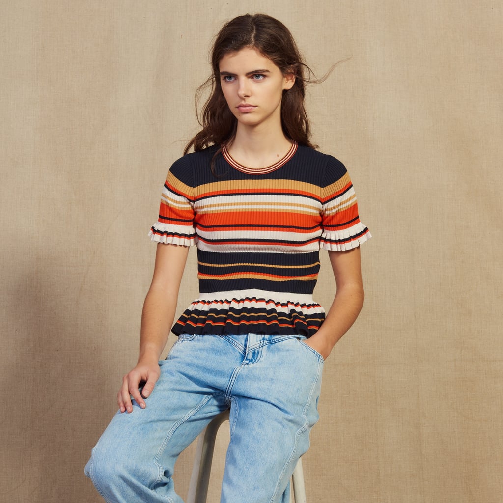 Sandro Striped Knit Top