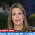 Today Show Host Savannah Guthrie Fights Back Tears While Announcing Matt Lauer's Firing