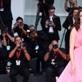安娜阿马斯的粉色系礼服看起来像一个点头,玛丽莲·梦露著名的衣服