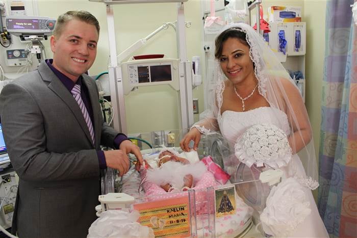 Couple Gets Married in the NICU Next to Preemie Daughter