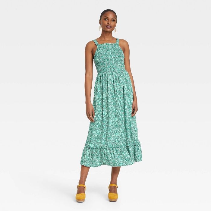 Flouncy Frock: Universal Thread Sleeveless Smocked Strappy Dress