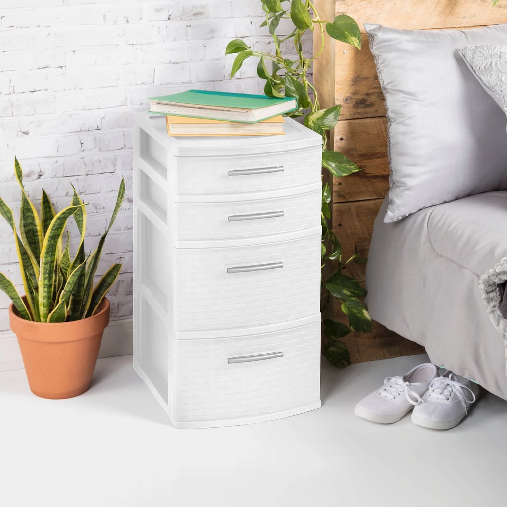 A Cute Storage Find: Room Essentials 4 Drawer Medium Weave Tower Storage Cart