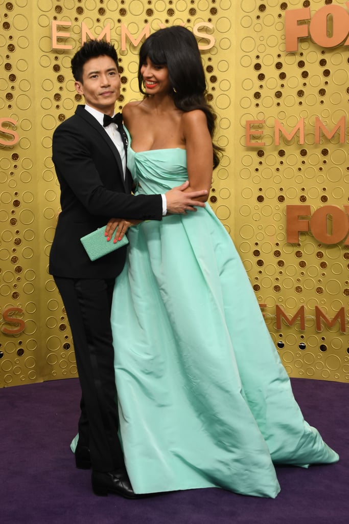 Jameela Jamil and Manny Jacinto at the 2019 Emmys