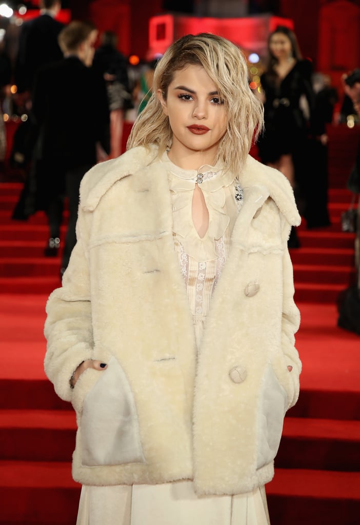 Selena Gomez Coach Dress at Fashion Awards 2017