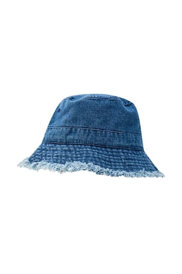 pull&bear Denim Bucket Hat