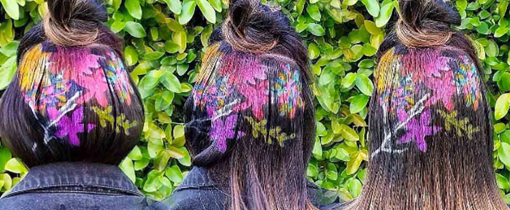 Stenciled Hair Color Designs