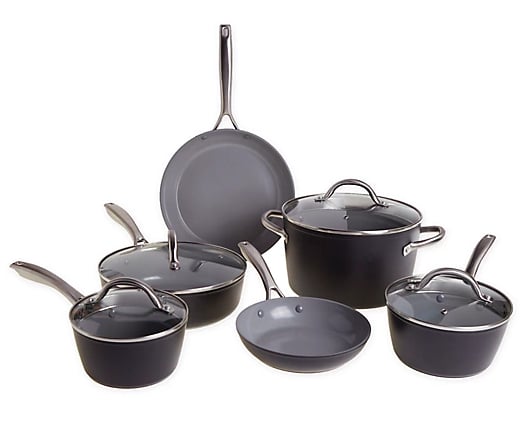 Our Table Forged Aluminum Ceramic Nonstick 10-Piece Cookware Set