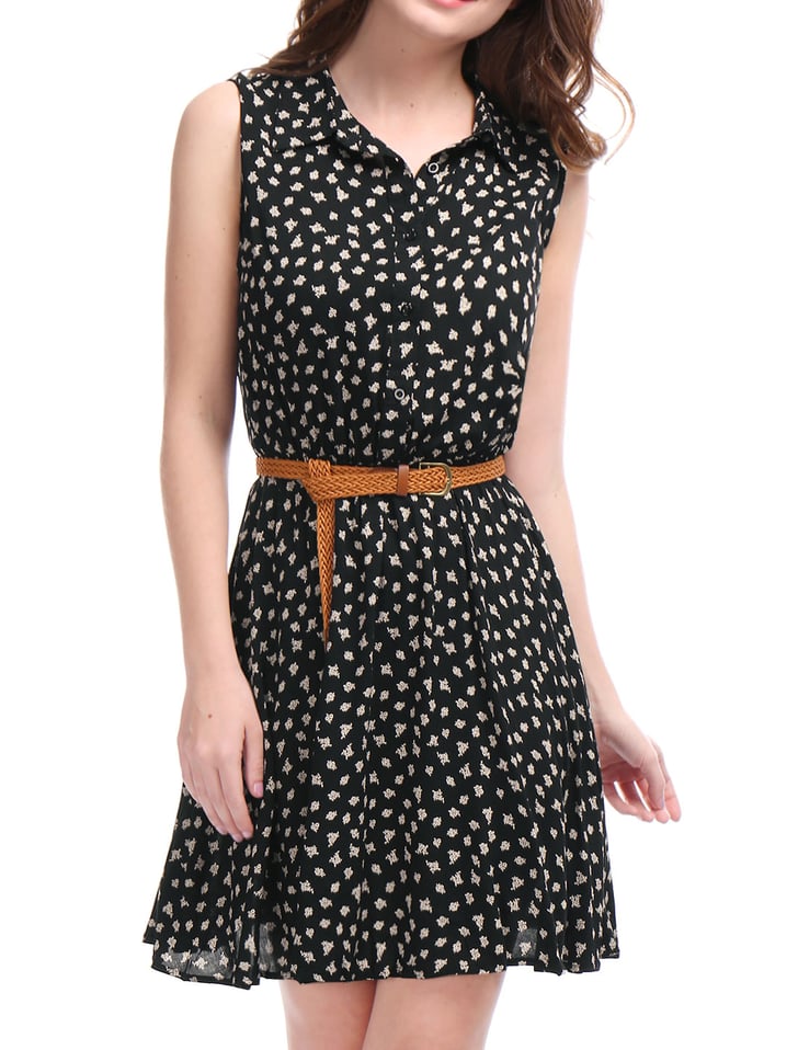 Unique Bargains Sleeveless Shirt Dress Best Cheap Dresses POPSUGAR