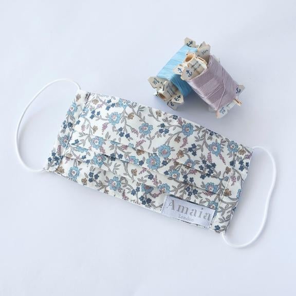 Amaia London Reusable Cotton Face Mask - Hannah Blue ...