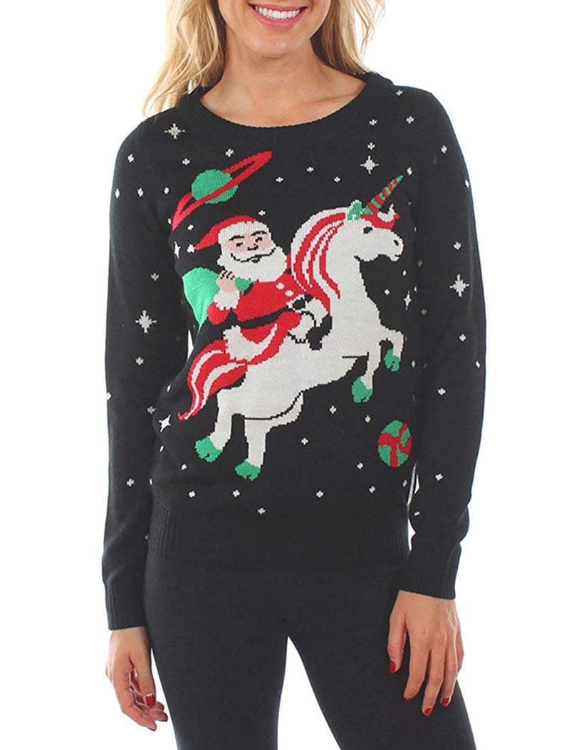 Women's Santa Unicorn Christmas Sweater
