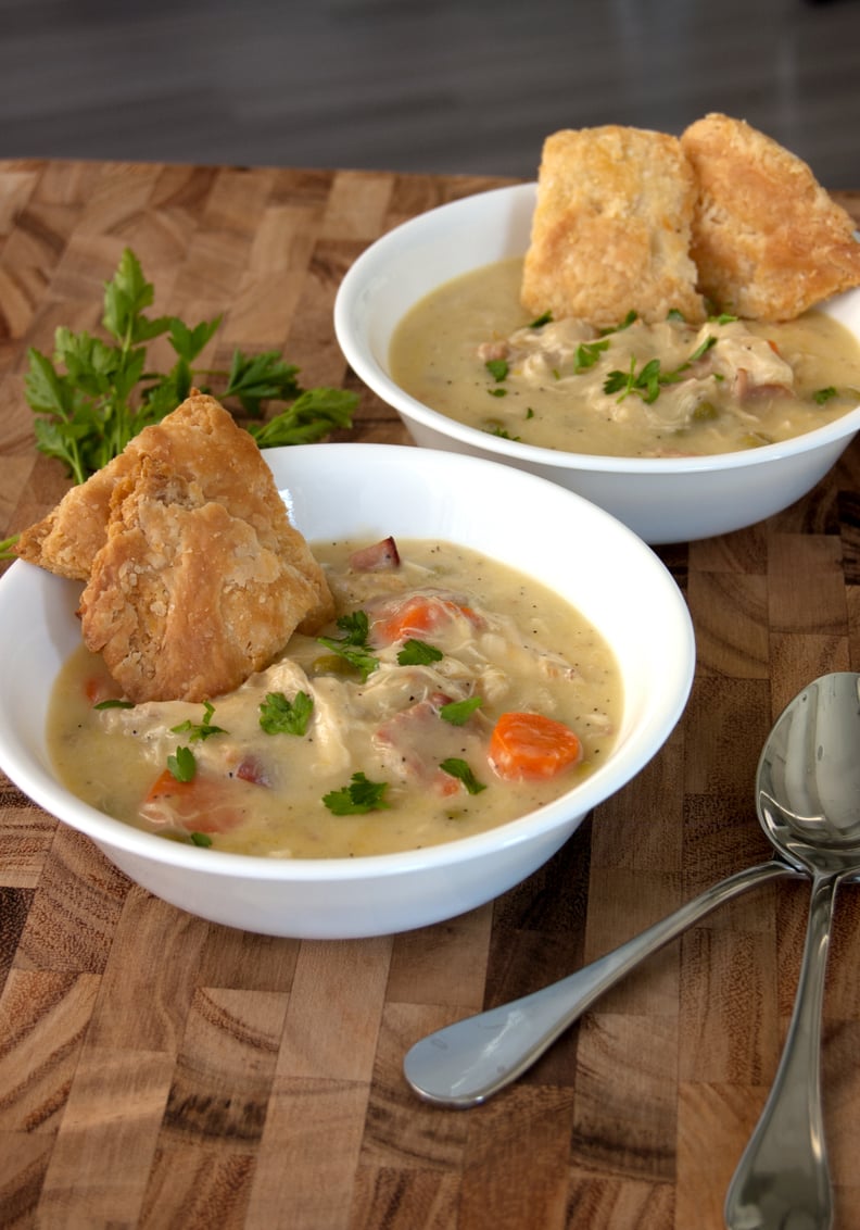 Chrissy Teigen Recipe: Chicken Pot Pie Soup With Pie Crust Crackers
