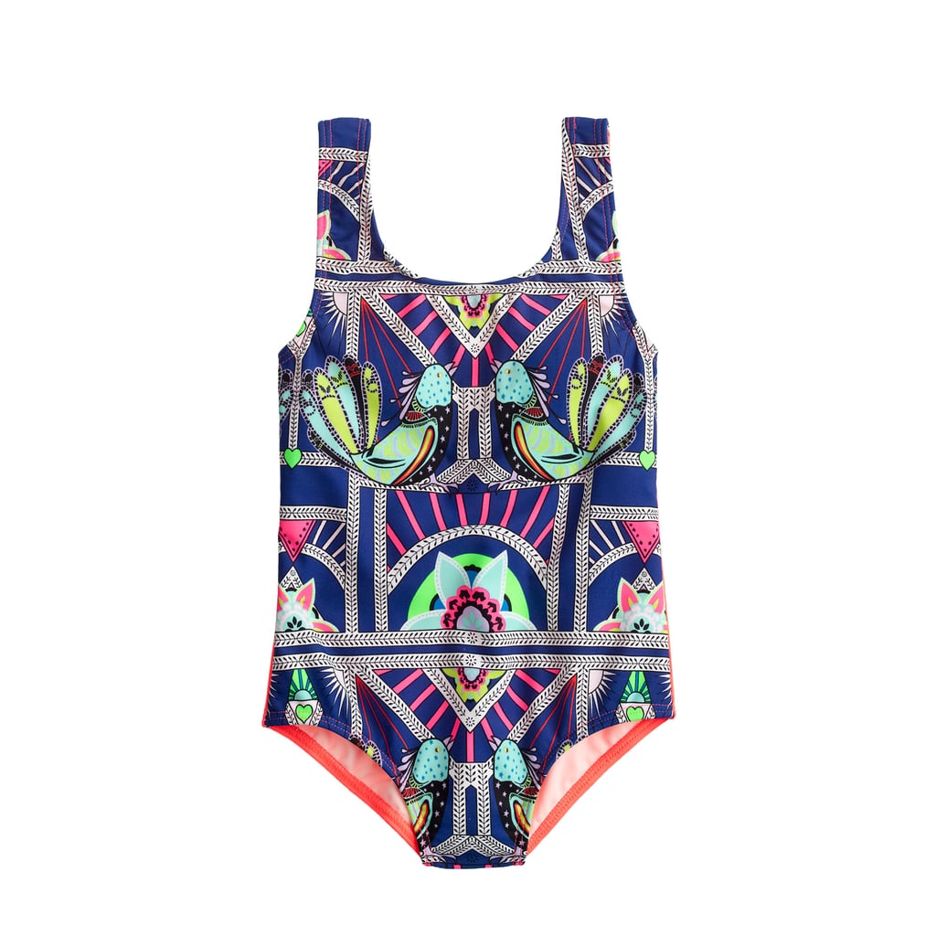 Bird Print One-Piece Swimsuit