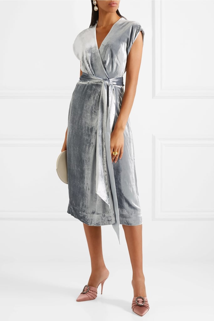 J crew collection velvet wrap dress