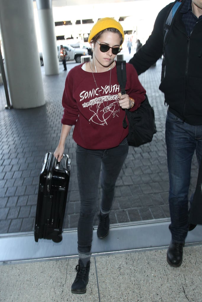 Kristen Stewart Carrying Her Luggage at LAX
