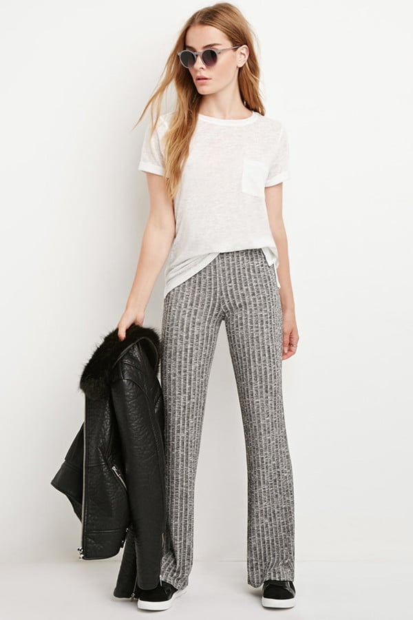 Express High Waisted Stretch Knit Flare Pant  TikTokers Are Sharing What  Theyd Wear to Fashion Week and We Have Some Suggestions  POPSUGAR  Fashion Photo 24