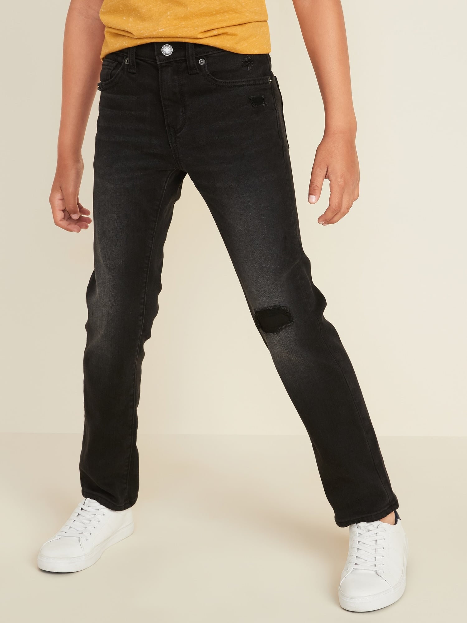 Karate Distressed Built-In Tough Black Jeans For Boys | The ...