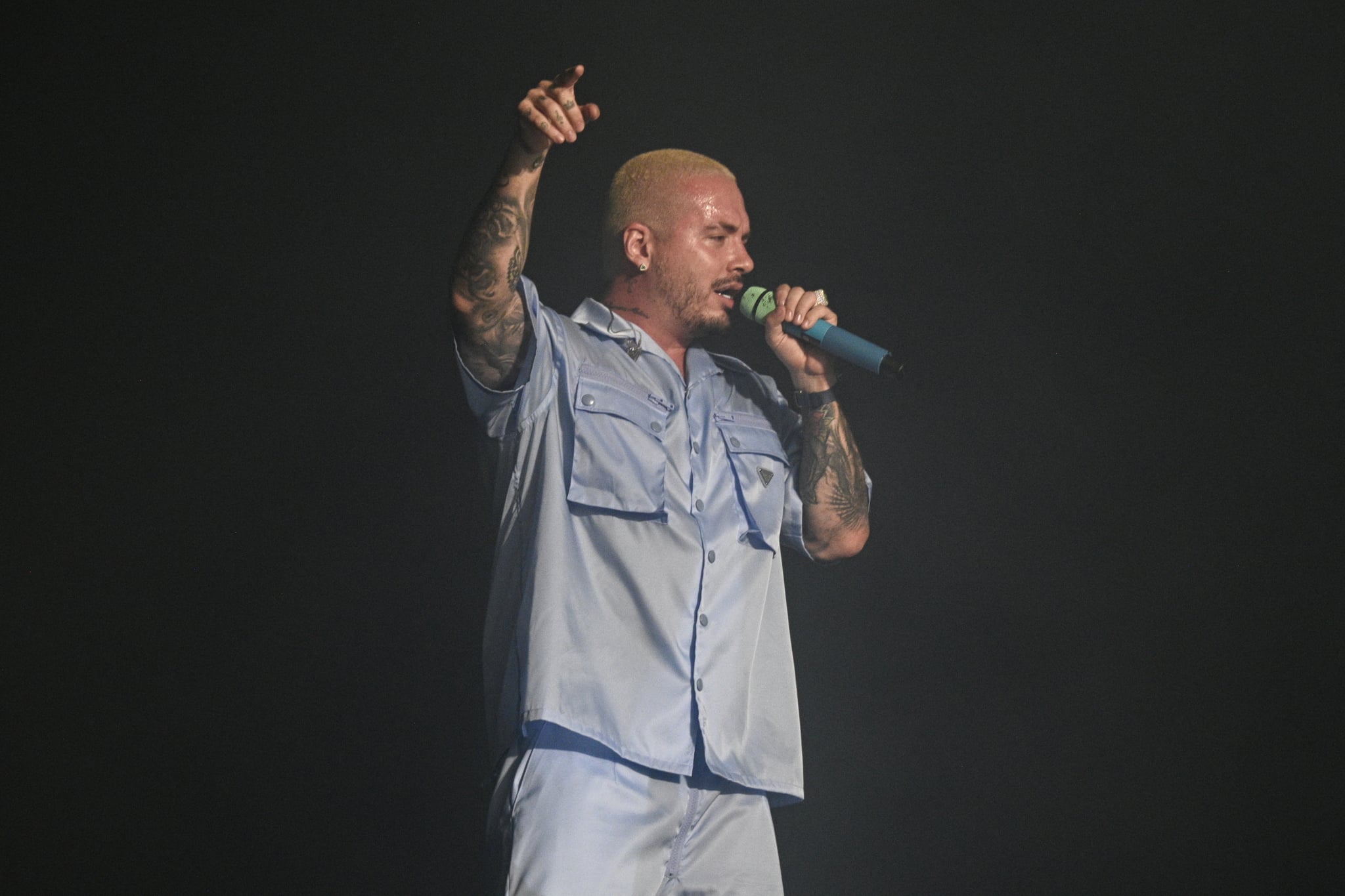 NEW YORK, NEW YORK - SEPTEMBER 25: J Balvin performs during the 2021 Governors Ball Music Festival at Citi Field on September 25, 2021 in New York City. (Photo by Astrida Valigorsky/Getty Images)