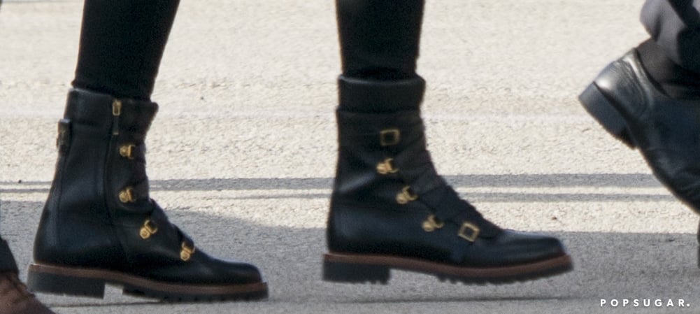 Melania Trump's Black Dior Combat Boots 