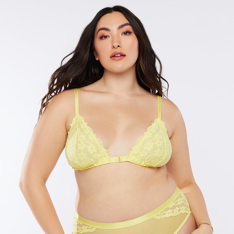 Yellow Chic Summer lace underwired triangle bra