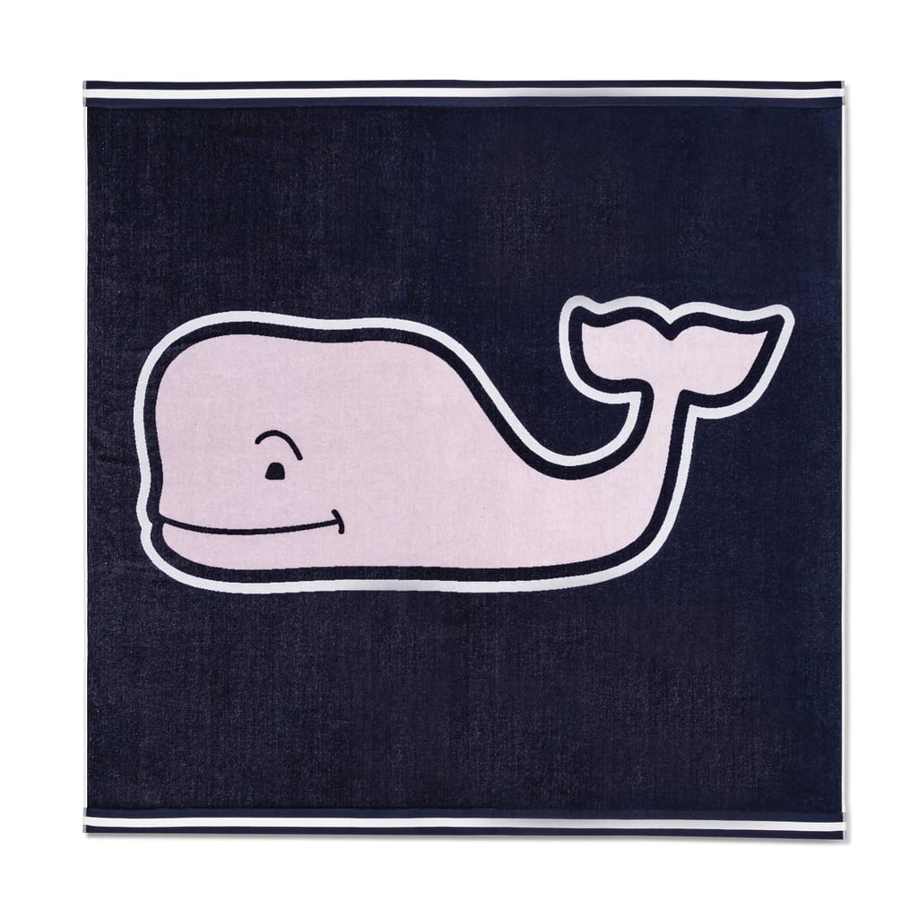 Giant Pink Whale Beach Towel