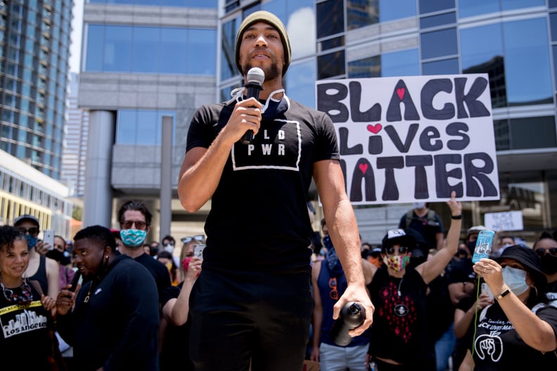 BEVERLY HILLS, CALIFORNIA - JUNE 06: Kendrick Sampson participates in the Hollywood talent agencies march to support Black Lives Matter protests on June 06, 2020 in Beverly Hills, California. (Photo by Rich Fury/Getty Images)