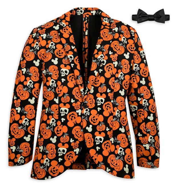 For a Dashing Look: Mickey Mouse Pumpkin Glow-in-the-Dark Half Suit and Light-Up Tie Costume