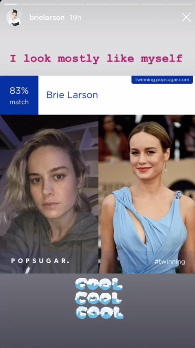 Brie Larson's match is definitely "cool, cool, cool!"