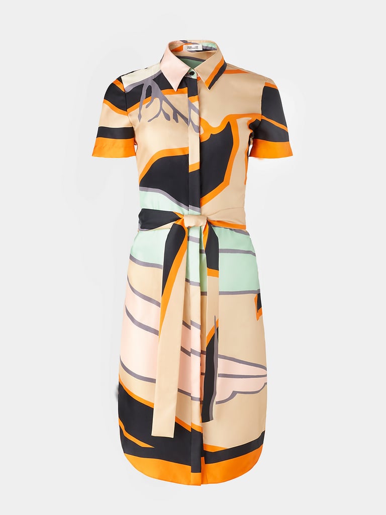 Dvf silk cheap shirt dress