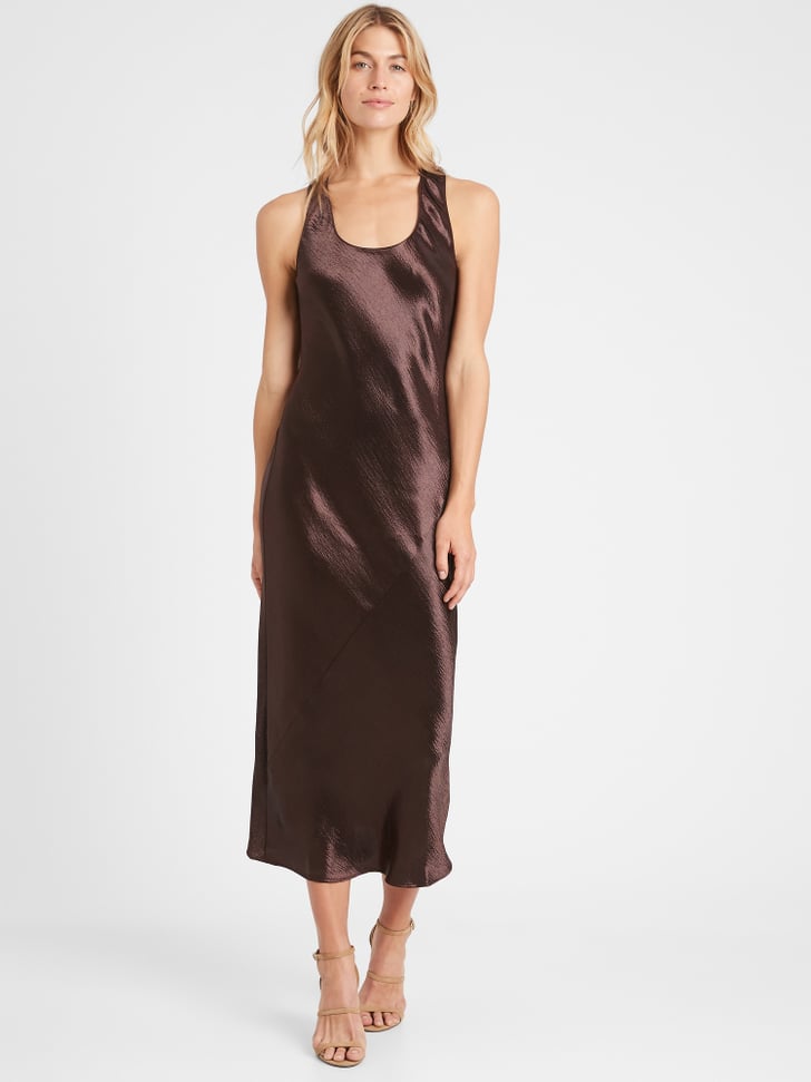 Banana Republic BiasCut Satin Slip Dress Best Midi Dresses From