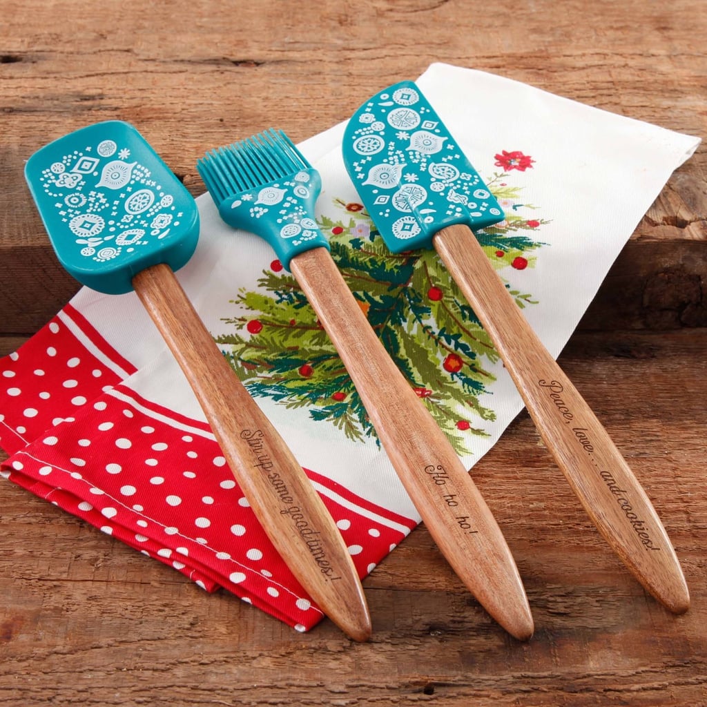 The Pioneer Woman 3-Piece Silicone Head Utensil Set with Acacia Wood Handle ($14)