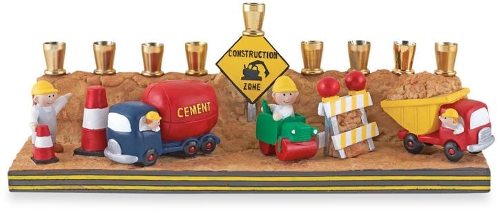 Construction Scene Menorah