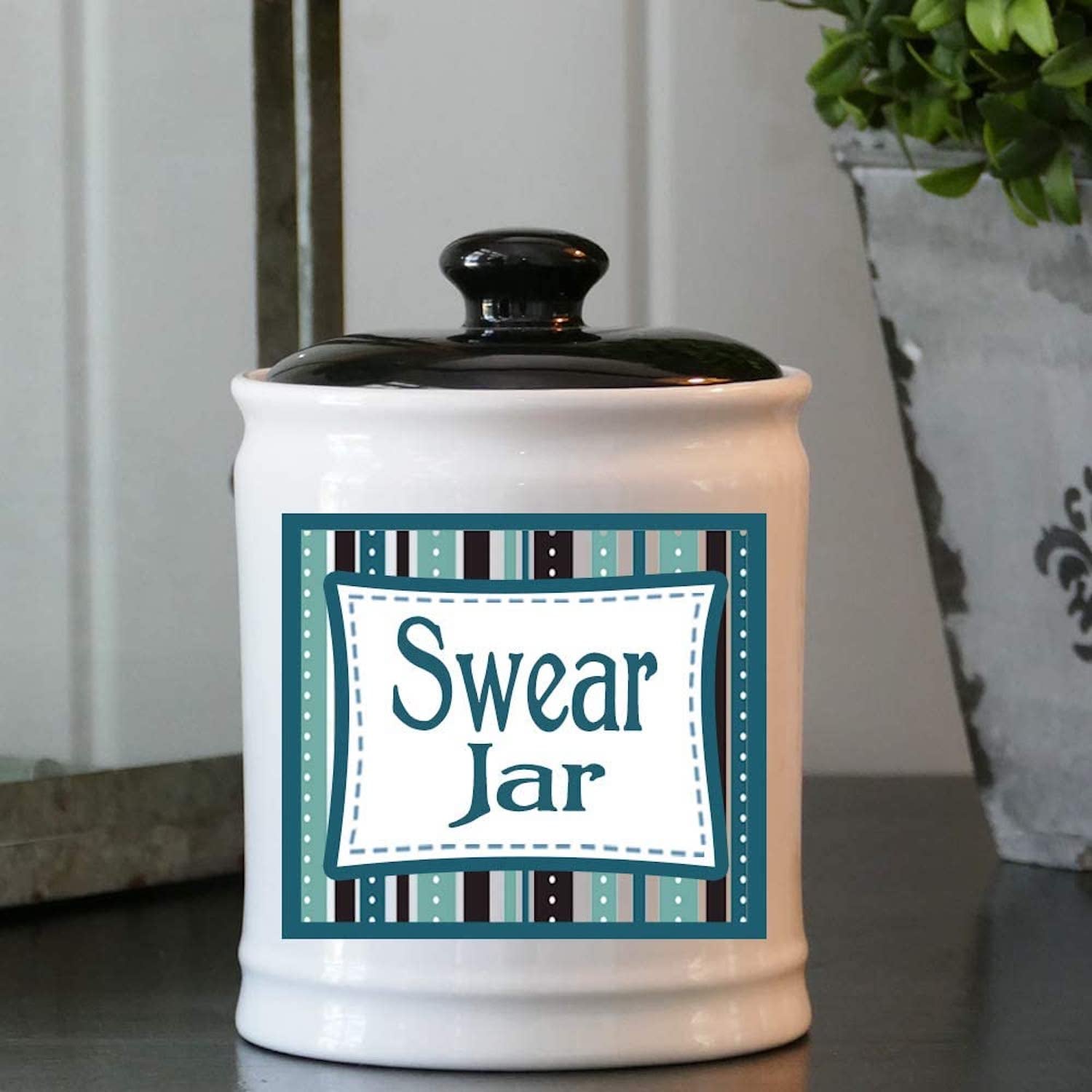 ceramic word jars banks