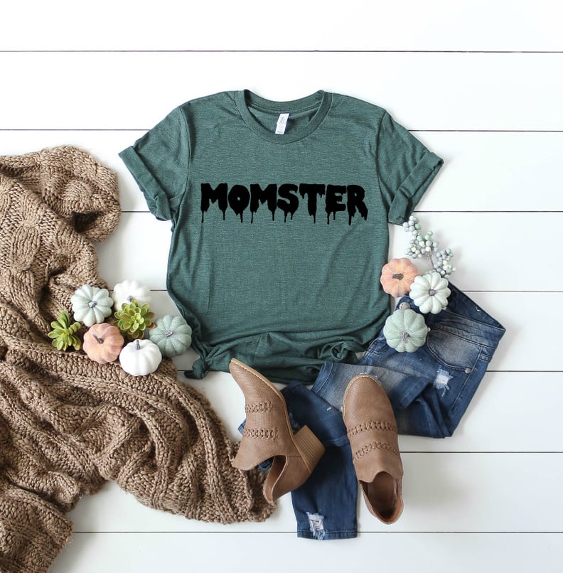 Screen Printed Momster Halloween Shirt