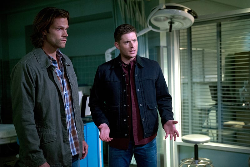Jared Padalecki as Sam and Jensen Ackles as Dean.
