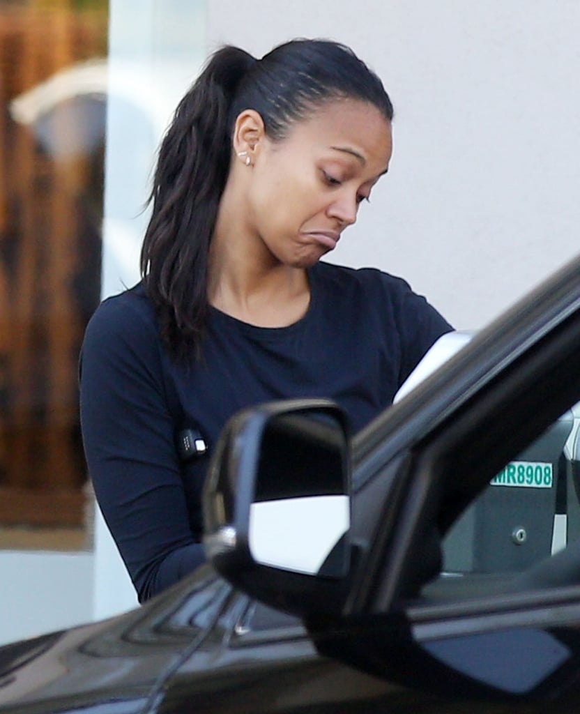 Zoe Saldana Leaving the Gym October 2015 Pictures
