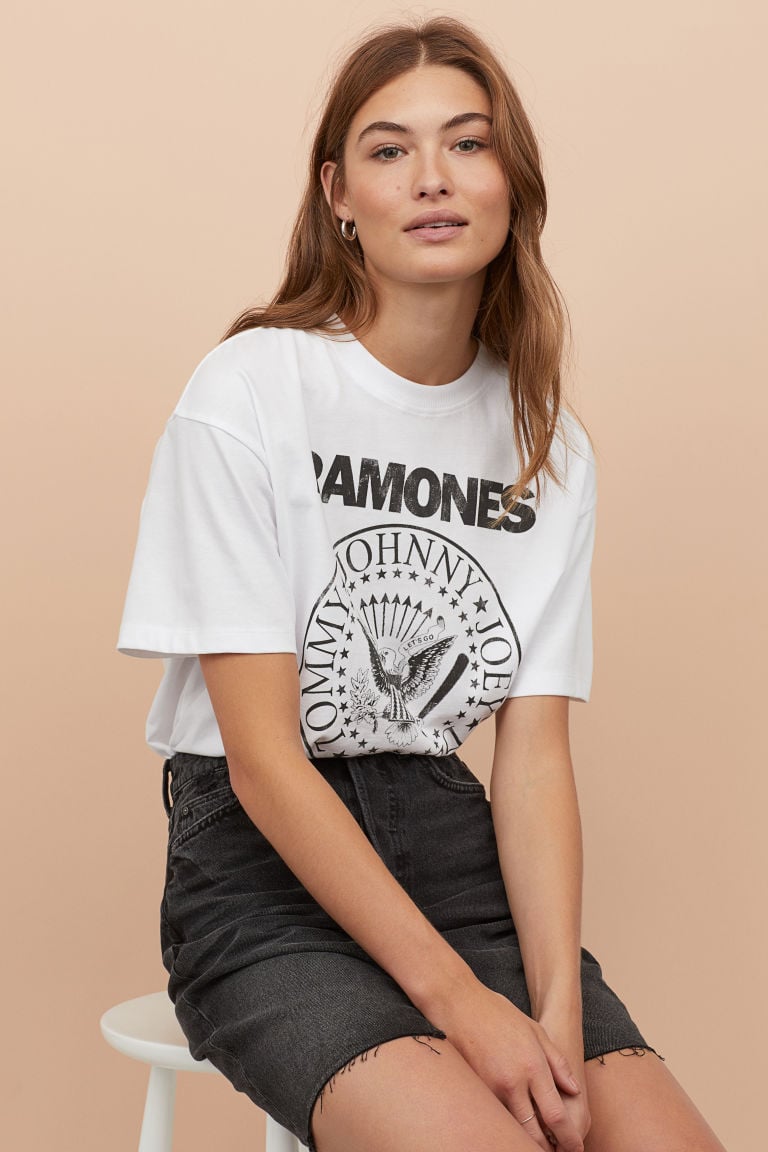H&M T-Shirt with Printed Design