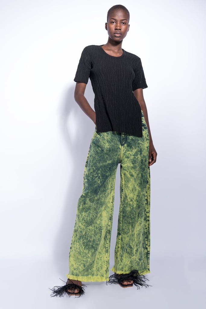 Marques Almeida Lime Overdye Boyfriend Trousers