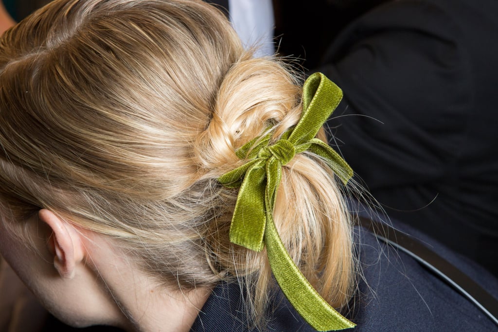 Marchesa Flowers Sewn Hair New York Fashion Week Fall 2017