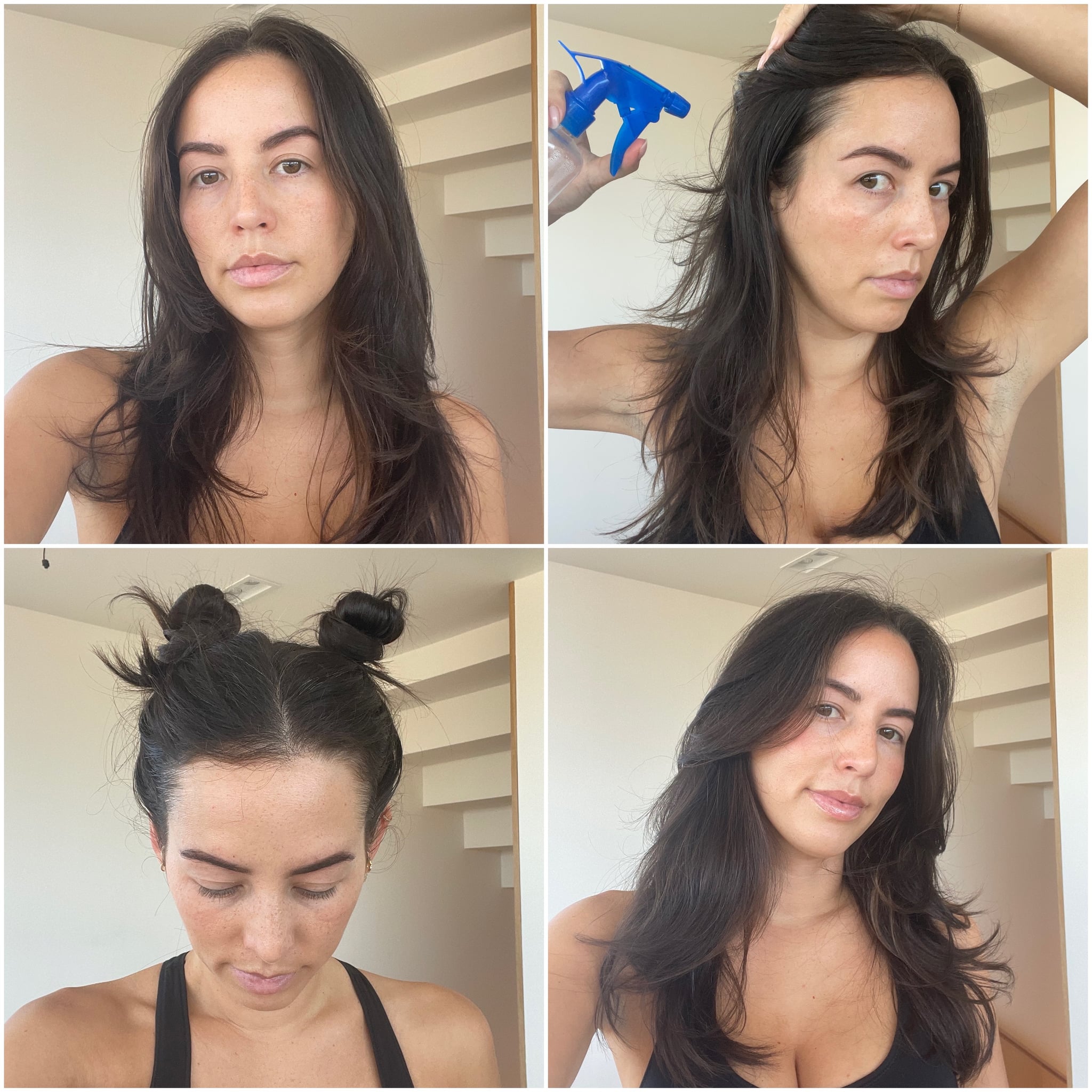 TikTok Space Bun Blowout Hack