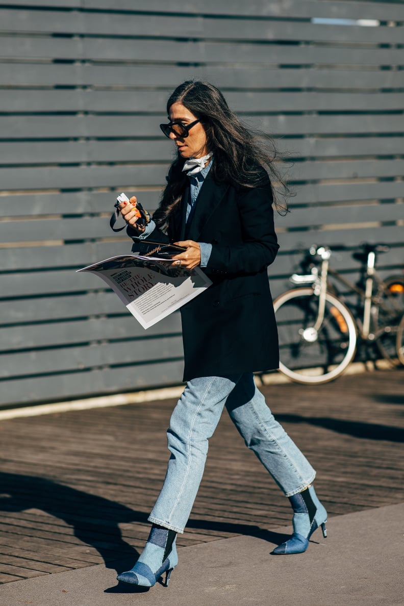 Elongate Your Legs by Matching the Fabric of Your Ankle Boot to Your Pants