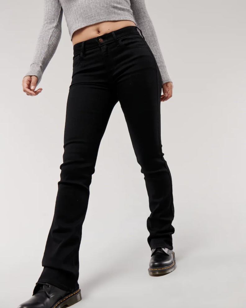 Classic Black Jeans: Mid-Rise Black Boot Jeans