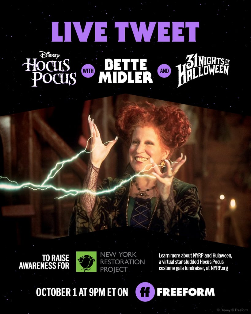 Bette Midler Will Live-Tweet Hocus Pocus Ahead of Halloween