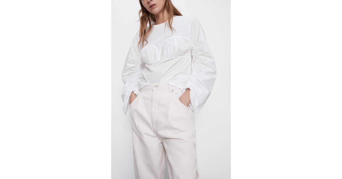 Zara Top With Ruching How to Wear "Ugly" Fashion Trends That Are Actually Cute POPSUGAR