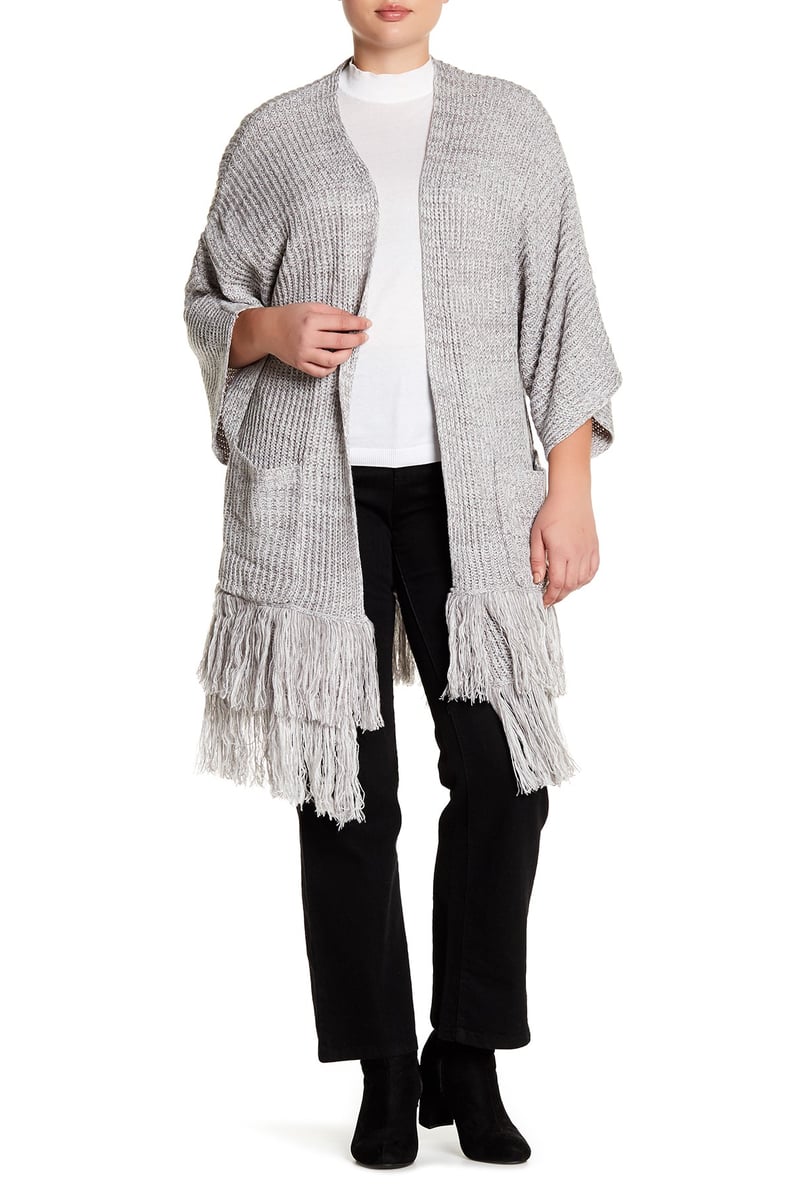 Melrose and Market Fringed Knit Cardigan