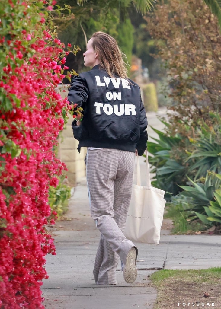 See Olivia Wilde's Personalized Love On Tour Jacket